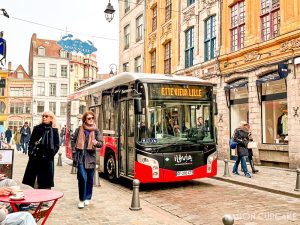 Passenger Bus in Vieux Lille Rue de la Monnaie
