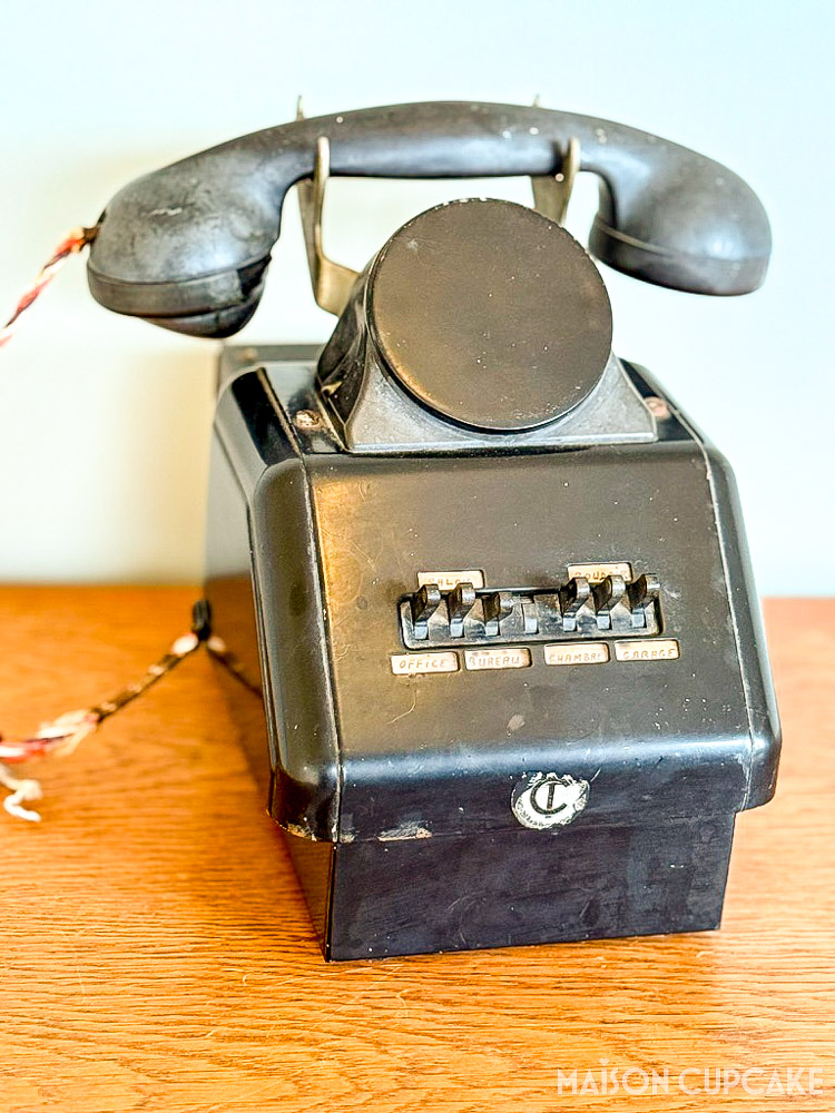 Vintage 1930s telephone from Villa Cavrois restored modernist house