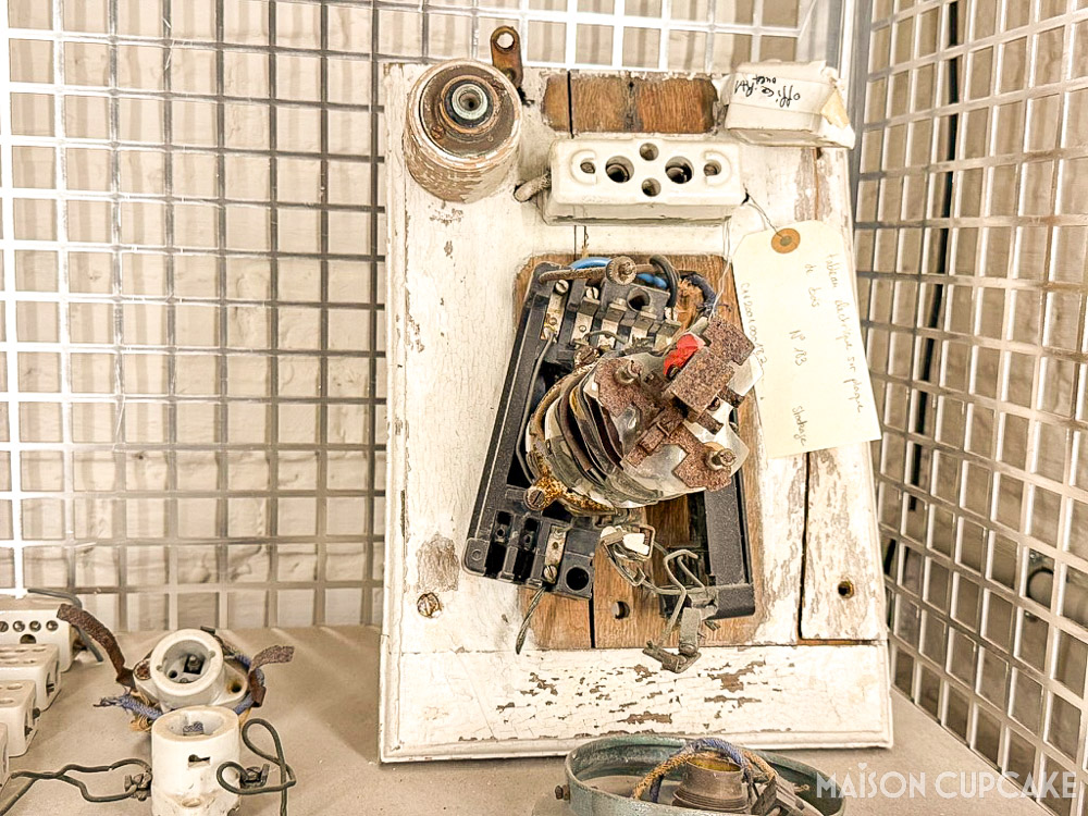 Materials archive electrical salvage at Villa Cavrois